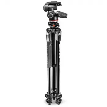 Manfrotto 290 Dual aliumininis 3 sekcijų trikojis su 3 krypčių pan/tilt galvute MK290DUA3-3W