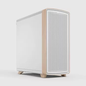 Fractal Design Summit Chalk White Solid TV stovas su ąžuolo akcentais