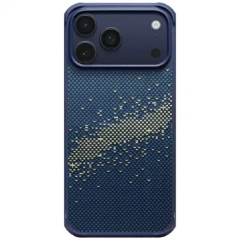 PITAKA StarPeak Aramid ProGuard MagSafe dėklas, skirtas iPhone 17 Pro - Paukščių Tako galaktika