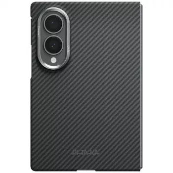 PITAKA Edge dėklas, skirtas Samsung Galaxy Z Fold8 - juoda/pilka aramido pluošto, suderinamas su MagSafe