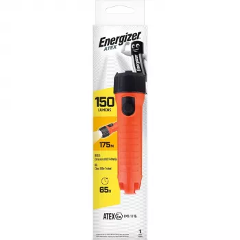 Energizer Mine Safety ATEX 2D žibintuvėlis - vidinės saugos LED, 150 liumenų, geltona