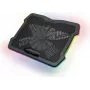 Antec HyperFlow RGB nešiojamojo kompiuterio aušinimo padėklas, skirtas iki 17,3 colio nešiojamiesiems kompiuteriams, su dviem 140mm ventiliatoriais