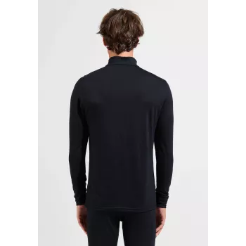 ODLO Merino 200 BL Top Turtle Neck LS Half Zip vyriškas termo apatinis sluoksnis - juoda - XXL
