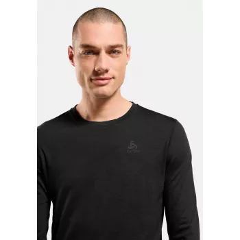 Odlo Merino 200 BL Top Crew Neck LS vyriškas apatinis sluoksnis - juoda