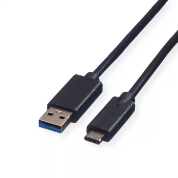 ROLINE USB 3.2 Gen 1 laidas A į C, 1 m, juodas
