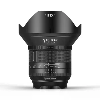 Irix 15mm f/2.4 Firefly itin plataus kampo fiksuoto židinio objektyvas, skirtas Nikon F