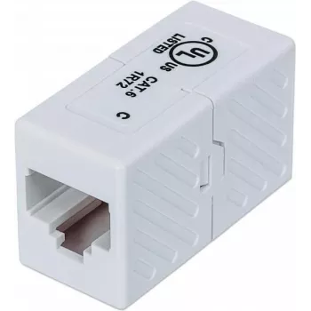 Intellinet 504751 Cat6 UTP RJ45 tiesinis movas, moteriškas į moterišką, baltas
