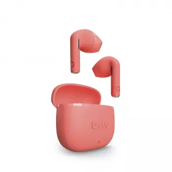 SBS TEEARTWSGOPODSR True Wireless belaidės stereo ausinės su įkrovimo dėklu, Bluetooth 5.0, liečiamu valdymu, raudonos