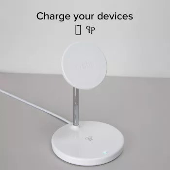 SBS įkrovimo stovas 2in1, baltas (TEWIRMAG2IN1)