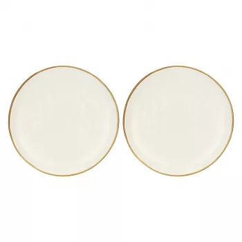 ROSE&TULIPANI 2 vnt. Concerto Avorio apvalūs padėklai - dramblio kaulo spalvos, 32 cm