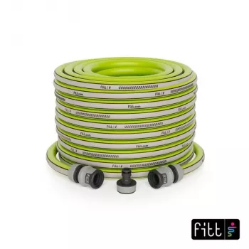 NO NAME Kiuma Lime 1/2 inch 20m sodo žarna - 5 sluoksnių PVC, NTS Anti-Torsion, 20 bar sprogimo slėgis, atspari UV ir dumbliams, be ftalatų