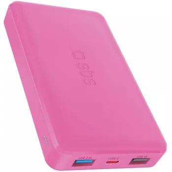 SBS TTBB10000FASTP 10000mAh nešiojamas įkroviklis, rožinis