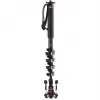 Manfrotto XPRO Monopod+ MVMXPROC5 anglies pluošto 5 sekcijų vaizdo monopodo su FLUIDTECH pagrindu