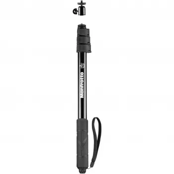 Manfrotto MPOLEVR aliumininis prailginimo strypas 360° ir veiksmo kameroms, 4 sekcijos, 66-200 cm, juodos spalvos
