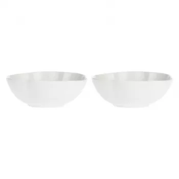 LA PORCELLANA BIANCA 2 dideli apvalūs dubenys Villadeifiori - balti, 23 cm