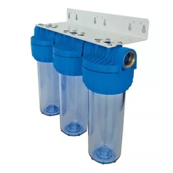 Senior Plus 3P BX vandens filtro korpusas 3/4 inch BSP su permatomu dubeniu 9 3/4 inch kasetėms