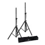 Soundsation SPST-SET70 BK garsiakalbių stovų rinkinys — trikojis pora su nešiojimo krepšiu, 1000–1800 mm aukštis, 50 kg keliamoji galia, 35 mm stulpelis, juoda