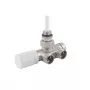 Giacomini V81112Q Termostatinio radiatoriaus vožtuvo korpusas 1/2 inch x 3/4 inch Eurokonus kampinis, nikeliuotas žalvaris