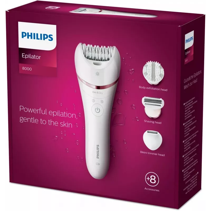 Philips 8000 Series Epiliatorius BRE735/00 šlapiam ir sausam naudojimui