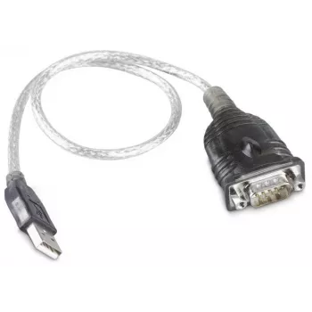 RS232 į USB keitiklio laidas su Prolific PL2303 mikroschema, 0,8 m, juodos spalvos