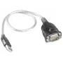 RS232 į USB keitiklio laidas su Prolific PL2303 mikroschema, 0,8 m, juodos spalvos