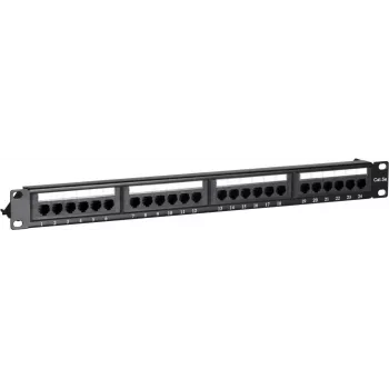 DS-IT CAT 5e UTP 24 prievadų 19 colių stovo skydelis (DS-Patch5-24UTP)
