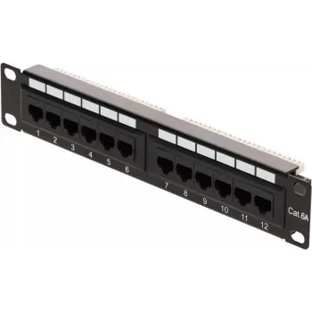 DSIT 10 colių 12 prievadų UTP CAT 6a skydelis DS-10Patch6a-12UTP