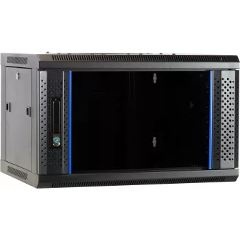 DSIT DS6404 4U sieninis serverio spintelis su stiklo durimis, 600x450x280 mm, juodas