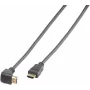 Vivanco didelės spartos HDMI kabelis su Ethernet, 90 laipsnių kampu, 1,5 m, juodas (VVVHDMI30M1M90K)