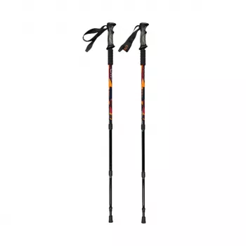 CMP Bern trekkingo lazdos, 3 sekcijų, aliuminio 7075, juodos/oranžinės, 65-135 cm