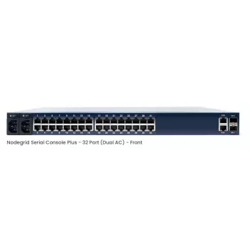 ZPE SYSTEMS Nodegrid Serial Plus - Core 16 prievadų nuoseklioji konsolės serveris su dvigubu 10GbE SFP+, dviguba AC maitinimo sistema, 8GB RAM, 64GB eMMC, TPM 2.0, 1U stelažinis