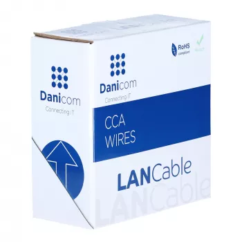 DSIT CAT5e lauko tinklo kabelis U/UTP AWG 24/1 vientisas laidininkas 100 metrų juodas