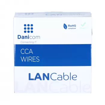 DSIT CAT5e lauko tinklo kabelis U/UTP AWG 24/1 vientisas laidininkas 100 metrų juodas