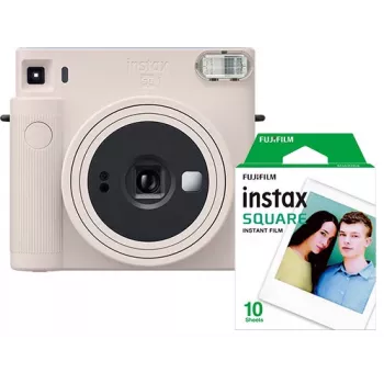 Fujifilm Instax Square SQ1 momentinis fotoaparatas su plėvele, kreidos balta (70100148677)