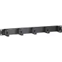 DSIT DS-1904 19 inch 1U stovo kabelių valdymo plokštė su 5 metaliniais kabliukais, juoda