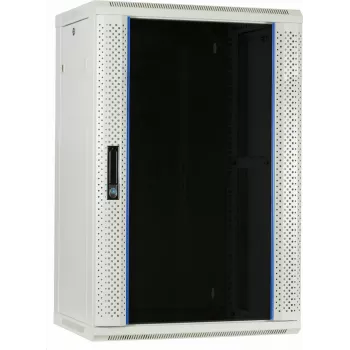DSIT DS6418W 18U sieninis serverio spintos su stiklo durimis, 600x450x900 mm, balta