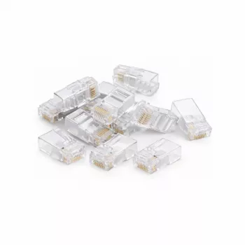 DSIT UTP RJ45 CAT6a tinklo kištukas vientisos gyslos kabeliams, 10 vnt.
