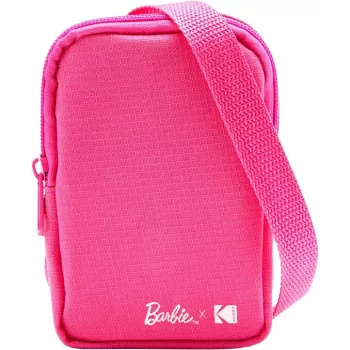 Kodak x Barbie minkštas dėklas su užtrauktuku ir per petį nešiojamu dirželiu, skirtas Printomatic ir Step Slim, rožinės spalvos (RODBCMPK)
