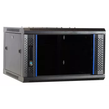 DSIT DS6604-F 6U sieninis serverio spintelis su stiklo durimis, 600x450x320 mm, juodas