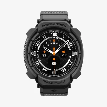 Spigen Rugged Armor PRO, skirtas Samsung Galaxy Watch Ultra 2 2026 (47mm), matinė juoda
