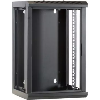 DSIT 9U 10 inch sieninis serverio stovas su stiklo durimis, 312x310x486 mm, juodas