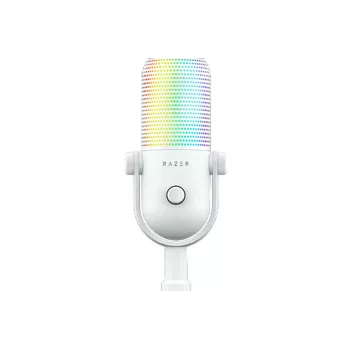 RAZER Seiren V3 Chroma 32 bitų DSP USB kondensatorinis mikrofonas su RGB apšvietimu - baltas