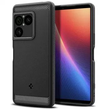 SPIGEN Rugged Armor dėklas, skirtas Sony Xperia 1 VIII, matinė juoda, ACS11315
