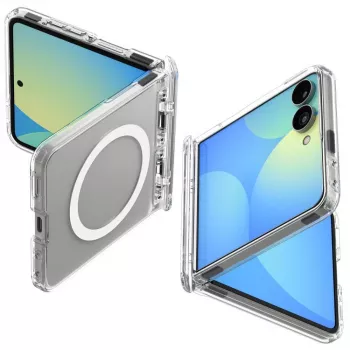 SPIGEN Ultra Hybrid Pro MagSafe Galaxy Z Flip8 skaidrus/baltas