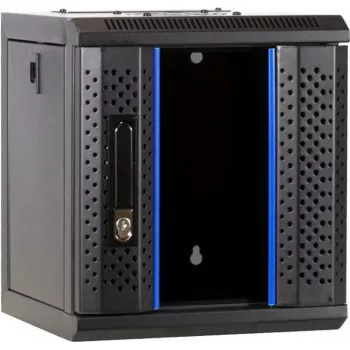 DSIT 6U 10 inch sieninis serverio spintos su stiklo durimis, 312x310x352 mm, juoda (DS10-3306)