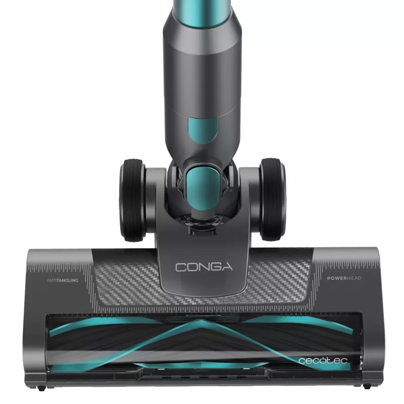 Cecotec Conga Rockstar P50 belaidis 3-in-1 lazdelinis dulkių siurblys, 24 kPa įsiurbimo galia, 65 min veikimo laikas, bešepetėlis variklis, LED ekranas, juoda/turquoise
