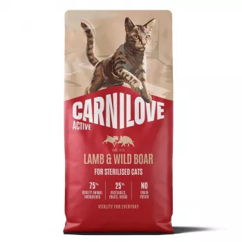 Carnilove Active Cat ėriena ir šernas sterilizuotoms katėms 6kg