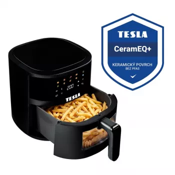 TESLA AirCook Q45 Pro AIRCKQ45PROBLK oro gruzdintuvė su keramine danga