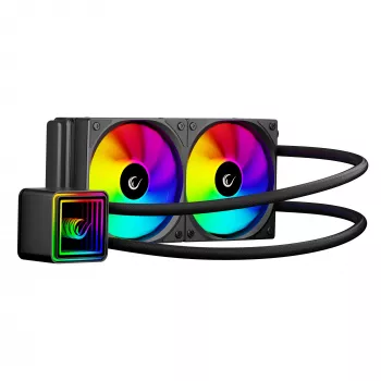 Rampage INFINITE V240 ARGB 240 mm skysčio aušintuvas CPU su temperatūros ekranu, juodas
