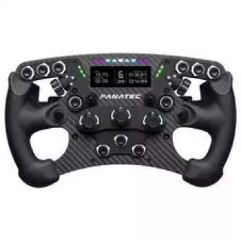 Fanatec ClubSport Formula V3 vairas, 290mm, 2,7 inch OLED ekranas, RGB RevLED, magnetiniai perjungikliai, anglies pluoštas, Alcantara, juoda